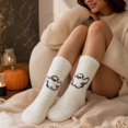 thumbnail image 5 of WJOSBXT Halloween Fuzzy Socks Women Funny Fluffy Fleece Sleep Socks 2026 Halloween Graphic Pumpkin Ghost Bat Winter Socks, 5 of 7