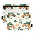 thumbnail image 2 of Ckdifva Four Leaf Clover Dogs Pencil Pouch 3 Ring Zipper Pencil Case Binder Pockets Clear Top Cosmetic Bag 2 Pack, 2 of 6