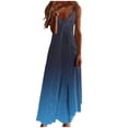 thumbnail image 1 of V Cuello Vestidos de Verano para las Mujeres 2025 Impresión sin Mangas Cuello Redondo Vestido Casual, Imitación Algodón Tirar Marco, 1 of 7