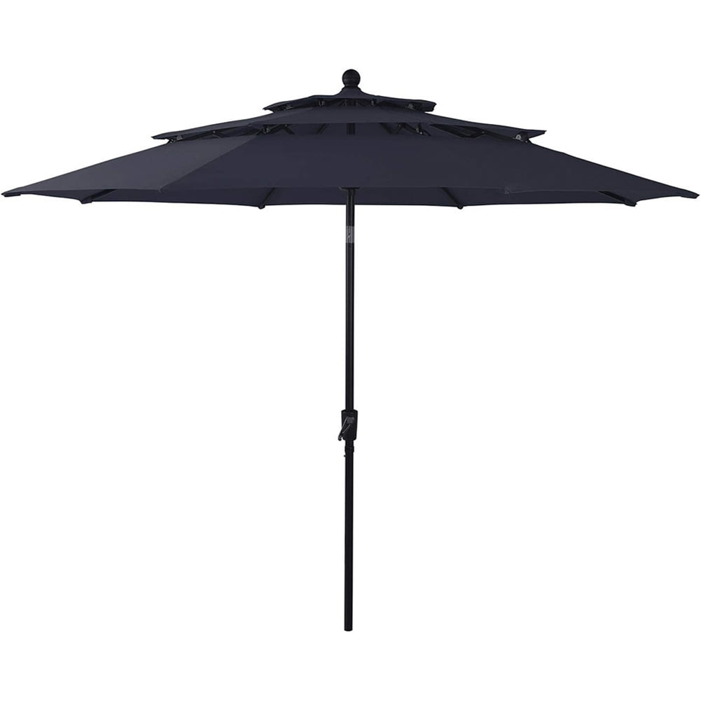 10 Ft 3 Tiers Market Umbrella, 3 Tiers Outdoor Patio Umbrella With