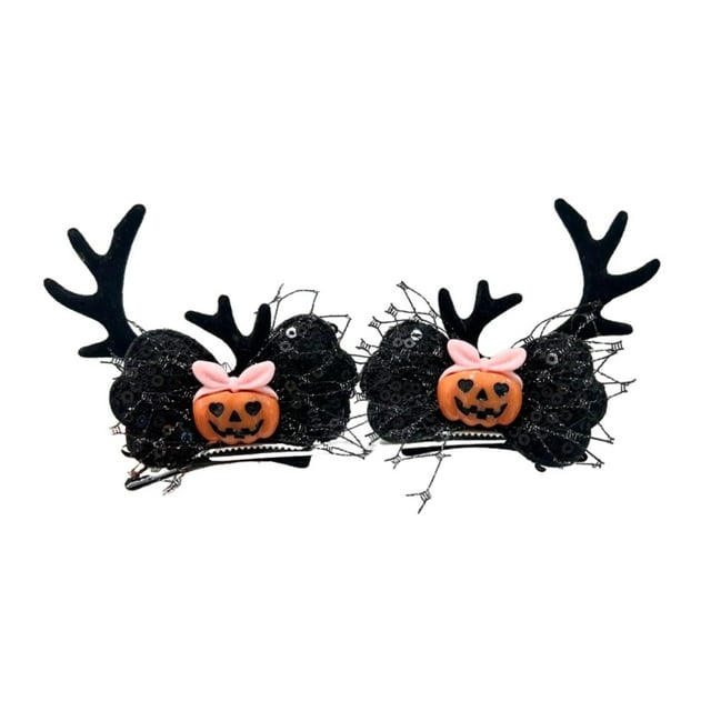 Pinzas para el pelo de Halloween, accesorio decorativo para el pelo, bonitas pinzas para el pelo para el escenario del festival. Calabaza de resina