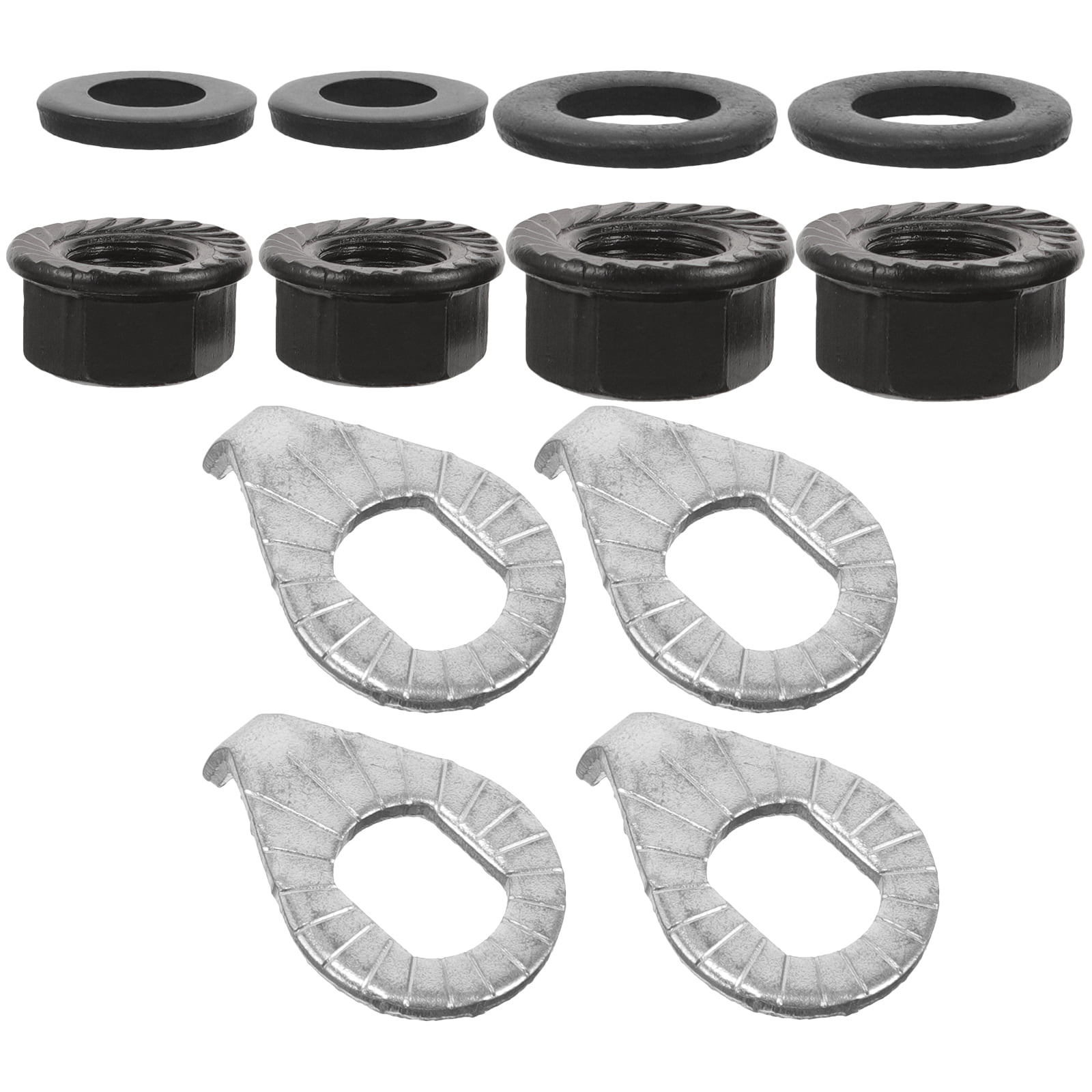 24-PCS Bike Axle Nut & Safety Washer Kit - M8, M9.5, M10 Sizes, Replacement Parts For Mountain & Road Bikes