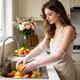thumbnail image 3 of Extended Dishwashing Gloves 1 Pack of 10 Pairs Gloves Disposable Kitchen Cleaning Gloves with Extra Length, Waterproof Oil Resistant Household Gloves for Laundry Housework（1 pack）, 3 of 5