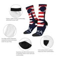 thumbnail image 3 of Rateoe Memorial Day for Women Casual Calf Socks - Cute Crew Socks - Thin Soft Above Ankle Socks Size 5-11, 3 of 6