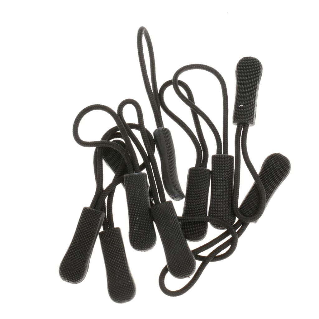 Black Cord Pulls Zip Tags Replacement Zipper Pull Zipper Extension 