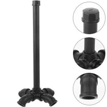 OULII 1Pack Iron Paper Towel Holder Black Standing Design for Kitchen Use Space Saving Industrial Style 17.2In Tall