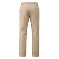 thumbnail image 6 of Hinvhai Mens Cotton Linen Blend Golf Dress Pants, Flat Front, Durable Twill, Regular Fit, Breathable & Lightweight Khaki, 6 of 7