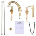 thumbnail image 5 of Zzistar Bathroom Sink Faucet, Double Handle 3 Hole Bathroom Basin Faucet with Pop up Drain and Hose, 5 of 7