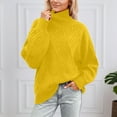 thumbnail image 2 of Women's Sweaters Elegant Crochet Pattern High Neck Pullover Sweater Soft Knit Casual Comfortable Turtleneck Top for Everyday Wear and Versatile Outfits, 2 of 5
