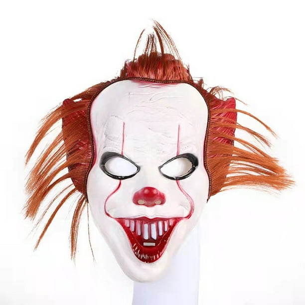 Mask Clown Pennywises - Protector facial integral de látex para Halloween