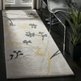 thumbnail image 3 of SAFAVIEH Soho Piper Floral Wool Area Rug, Grey, 8' x 8' Square, 3 of 10