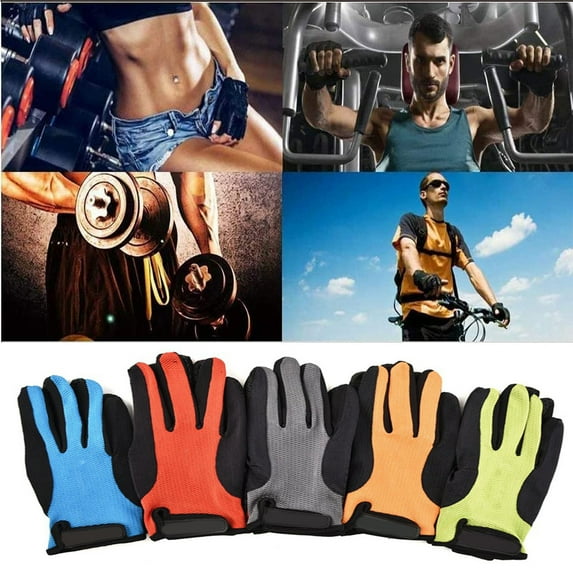 Cheers.US 1 Pair Workout Gloves Men Women Full Palm Breathable Fitness Sports Exercise Touch Screen Grip Training Running Fishing Anti-Slip Road Bike Gloves Cooling Sun Protection Outdoors