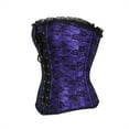 thumbnail image 2 of Grebrafan Corset for Women Renaissance Bustier Top Plus Size Purple S, 2 of 5