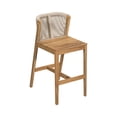 thumbnail image 6 of Christopher Knight Home 28" Outdoor Wood Bar Stool with Woven Rope Backrest and Removable Cushion, Beige, 6 of 9