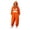 Orange, variant on HOWPAY Adult Halloween Costumes Hooded Flannel Jumpsuit Relaxed Fit Cozy Autumn Winter Onesie Soft Halloween Outfit For Masquerade Party Sleepwear Halloween Costumes L