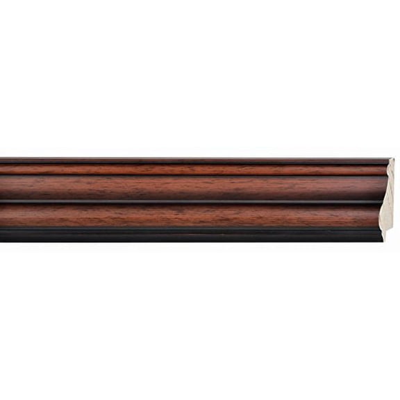 Picture Frame Moulding (Wood) 18Ft Bundle - Traditional Walnut Finish - 2.375" Width - 1/2" Rabbet