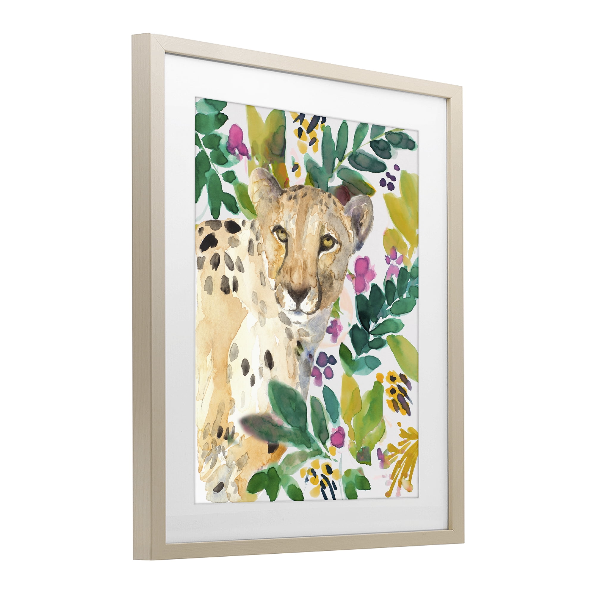 Stupell Industries Garden Plants Cheetah Birch Framed Print Under Glass, design by Lanie Loreth