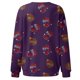 thumbnail image 2 of Gibobby Sudadera navideña mujer Blusa de sudadera estampada con cuello redondo y manga larga para entrenamiento diario en casa y al libre para mujer(Morado,G), 2 of 5