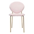 thumbnail image 3 of HomeRoots 389839 32.3 x 18.1 x 23.6 in. Stylish Pink Velvet & Gold Finish Dining or Accent Chairs, 3 of 5