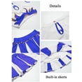thumbnail image 4 of LOLANTA Girls Cheerleader Costume Pleated Skirt 4PCs Set Cheerleader Outfit with Pom Pom, 4 of 5