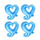 thumbnail image 1 of FELTECHELECTR 4 globos de aluminio con forma de corazón de 18 pulgadas, decoración creativa para fiestas, bodas, cumpleaños y festivales (azul claro)., 1 of 7