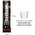 thumbnail image 3 of Wall Sconce 14.4 x 3.5 Inch, with Tea Light Candle Holder Antique Bronze Style Metal Wall Art Decorations for Living Room, Bathroom, Dining Room and Office, Set of 2, 3 of 7