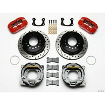 Wilwood Rear Disc Brake Kit Big Ford Red Caliper Drilled