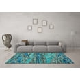 thumbnail image 3 of Ahgly Company Indoor Square Oriental Light Blue Modern Area Rugs, 3' Square, 3 of 4