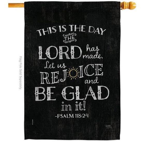 Breeze Decor  Lord Has Made House Flag Religious Bible Verses 28 x 40 in. Double-Sided Decorative Vertical Flags for Decoration Banner Garden Yard Gift