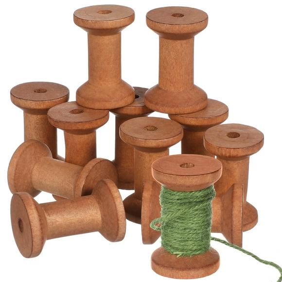 20pcs Empty Thread Spools Wood Spools Thread Holders Empty Ribbon Spools Yarn Spools Sewing Supplies
