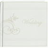 Pioneer Embroidered Scroll Leatherette Photo Album 8"X8" -White