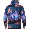 thumbnail image 7 of Kdxio Book Glowing Mushrooms Print Mens Casual Hooded Collar Drawstring Hoodies Pullover Sweatshirts Casual Long Sleeve Shirts-Medium, 7 of 7