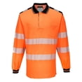 thumbnail image 2 of Portwest T184 PW3 Hi-Vis Long Sleeve Polo Safety Shirt Yellow/Black, Medium, 2 of 4