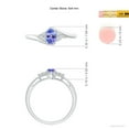 thumbnail image 4 of Angara Natural 0.45 Ct. Tanzanite with Diamond Classic Ring in 14K White Gold for Women (Ring Size: 11.5), 4 of 9