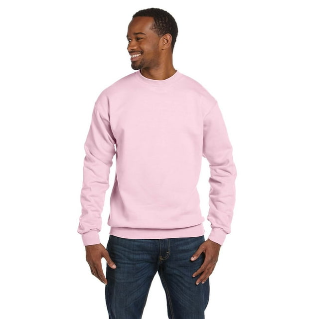 Hanes Chandail Molletonné à Col Rond ComfortBlend EcoSmart pour Hommes - Meilleur Vendeur, TG, Rose Pâle