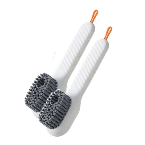 AUDeals 2025 2-in-1 Multifunction Cleaning Brush with Built-in Soap Dispenser | Replaceable Brush Heads & Non-Scratch Bristles | for Kitchen, Bathroom, Dishes & Tile Cleaning