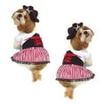thumbnail image 1 of LADY PIRATE DOG COSTUMES - Dress Your Pup Nautical Halloween Sailor Dress & Hat(Size 4), 1 of 1