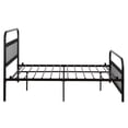thumbnail image 6 of Queen Size Single-Layer Curved Bed Frame with Head and Foot Tube Shell Decoration, Anti-slip Support, No Box Spring Needed, Easy Assembly, Black Iron Bed, 6 of 7