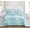Blue, variant on Kebury Ocean Beach Theme Quilts Bedding Set Twin Size Lightweight Patchwork Coastal Bedding Letter Printed Coverlets Conch Seashell Starfish Seaweed Bedspreads (1 Quilt, 2 Pillow Shams)