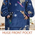 thumbnail image 4 of Catalonia Ski Cat Print Oversized Hoodie Blanket Sweatshirt, Wearable Sherpa Giant Pullover for Adults Men Women Teenagers Wife Girlfriend Gift, 4 of 7