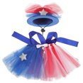 thumbnail image 1 of SEWACC Independence Day Costume for Dogs with Assorted Color Gauze Tutu Skirt for Props, 1 of 8