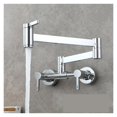 thumbnail image 7 of Black Foldable Kitchen Faucet Three Handles Sink Tap Rotate Folding Spout Brass Wall Mounted Hot Cold Mixer Wash Basin Taps, 7 of 7