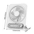 thumbnail image 2 of Diceymbol Rechargeable Portable Card Fan Featuring Digital Display, 3 Wind Speeds, Silent Operation, Slim Transparent Body with Handle, Desktop or Hanging Use, Perfect for Office and Outdoor, 2 of 5