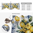 thumbnail image 6 of Yellow Lemon Tie Up Valance Curtains for Windows, Kitchen Curtains Window Treatments, Middle Century Blue Italian Textured Short Window Shades Valances for Bedroom Bathroom Cafe 42"x12", 6 of 8