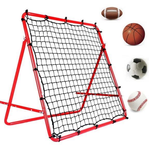 OYE Foldable Football Training Rebounder Net with Thickened Tube and Rope, Soccer Rebound Net Training Soccer Kickback Target Goal Net for Kids and Teenagers - Perfect for Backyard Soccer Practice