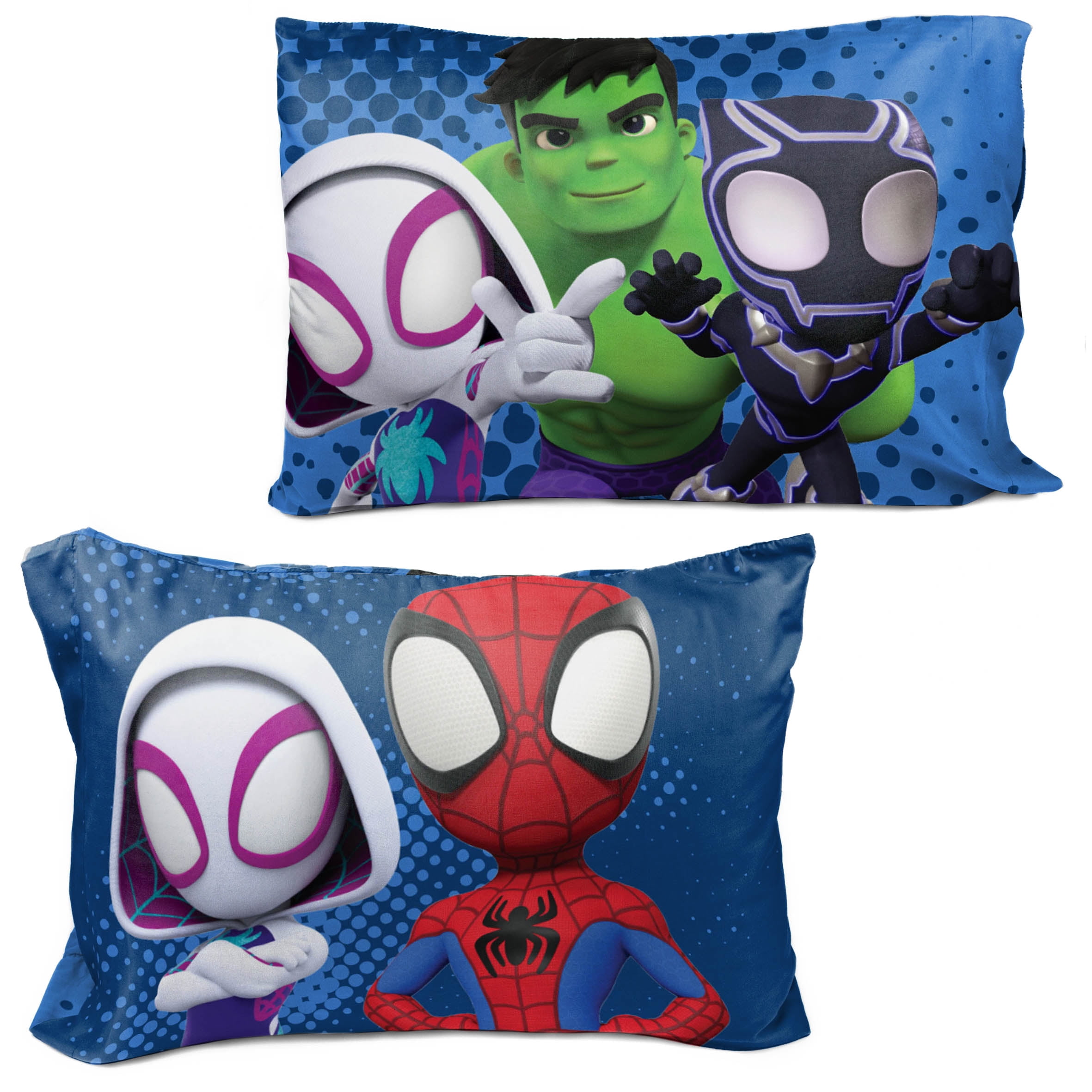 Marvel Spidey & His Amazing Friends Ghost Spidey Purple 4 Piece Toddler Bed  Set, 100% Microfiber