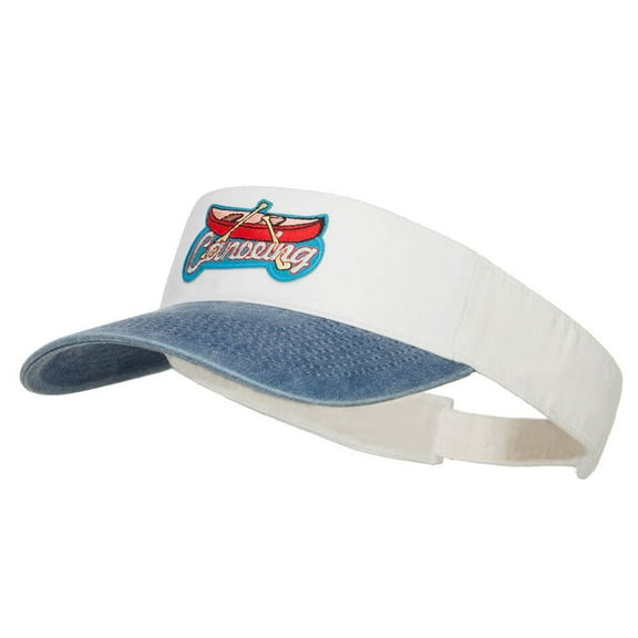 Canoeing Patched Washed Dyed Visor - Navy White OSFM