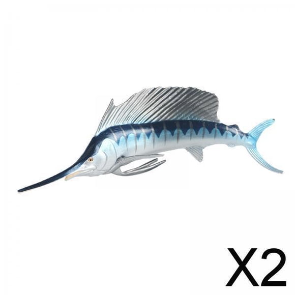 Modelo De Animal Marino CUTICAT Juguete Juego De Peces Pez Espada 2 piezas