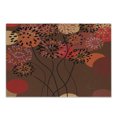 thumbnail image 1 of Dandelion Cutting Board, Floral Patterned Illustration with Wavy Pedicles and Big Dots in Autumn Colors, Decorative Tempered Glass Cutting and Serving Board, Small Size, Multicolor, by Ambesonne, 1 of 1