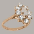 thumbnail image 2 of LBG British Made 14k Rose Gold Natural Opal & Cubic Zirconia Womens Statement Ring - 33 size options - Size 10, 2 of 6